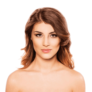 Beautiful woman with brown hair
